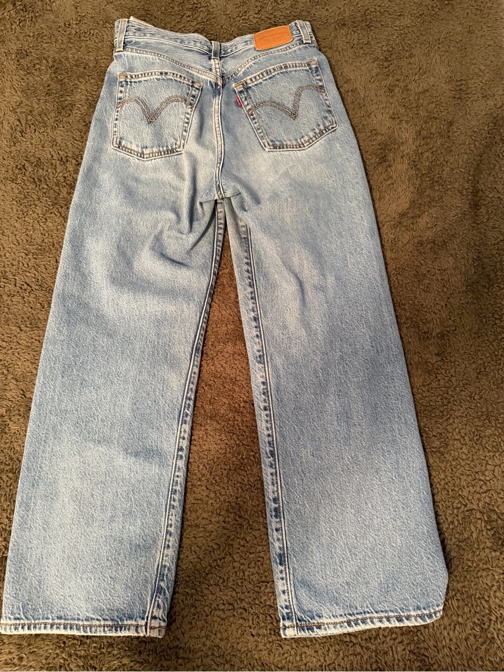 Levi's Light Blue Wide-Leg Button-Fly Jeans - Picture 2 of 7